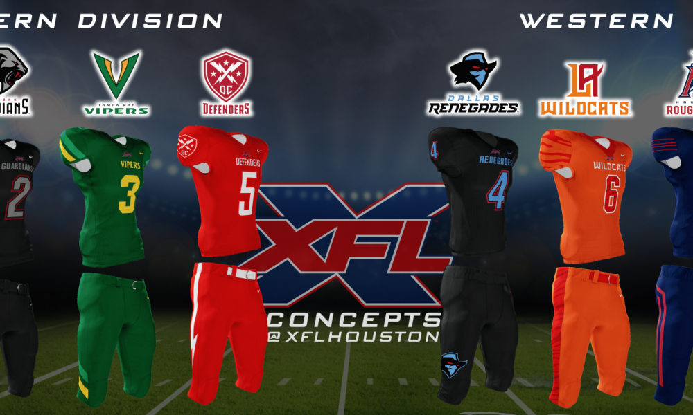 New XFL Dress To Impress XFL Concept Team Uniforms & Jerseys